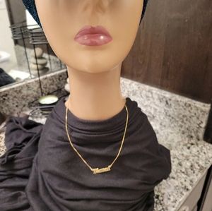 Blessed golf plated necklace